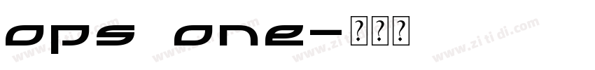 ops one字体转换